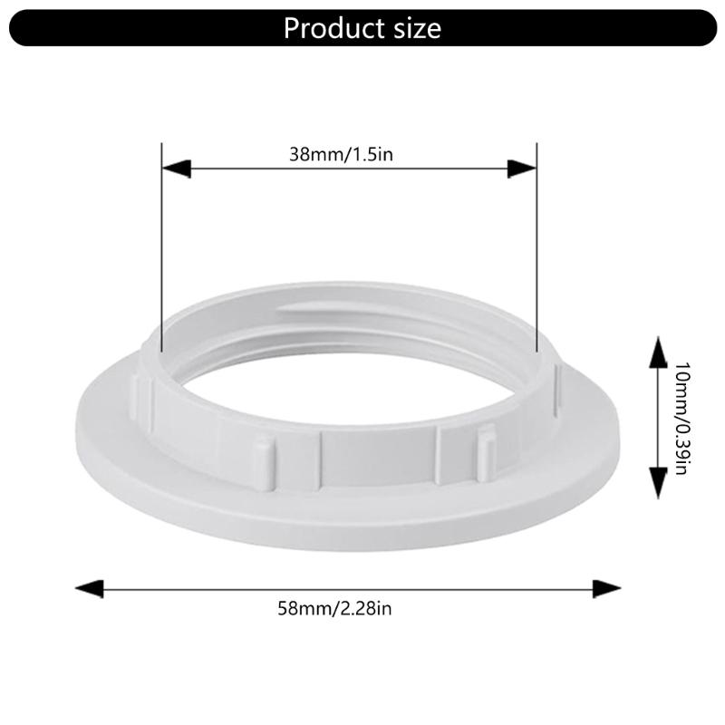 6Pieces Sturdy Plastic Lamp Shade Rings Chandeliers Replacement Light Fixture Adapters Easy Installion Designs
