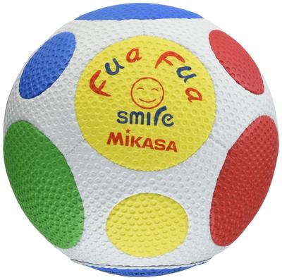 MIKASA Piłka nożna juniorska rozmiar Fafa Smile Piłka nożna Szkoła podstawowa Kolorowa szyta piłka, 4, (dla uczniów), Piłka, FFF4-CR