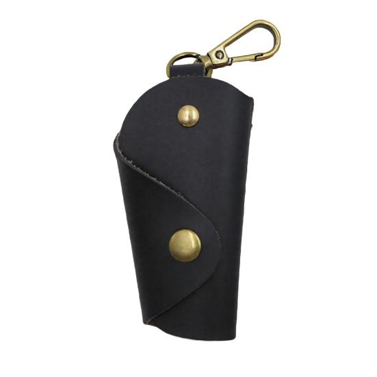 Car Keychain Box Foldable Design Prevents Scratches Handmade Imitation Leather Key Bag Key Organizer