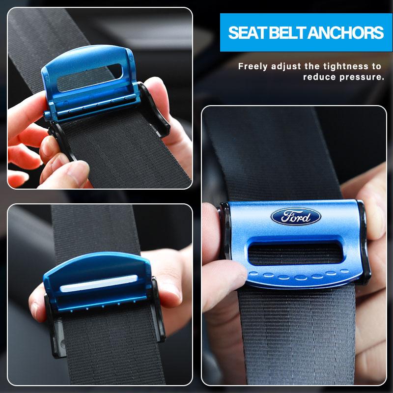 2Pcs Car Safety Seat Belt Buckle Clip Seatbelt Stopper Adjuster Clip For Ford Focus Mk2 Party Mk3 Ranger Mondeo Mk4 Fiest