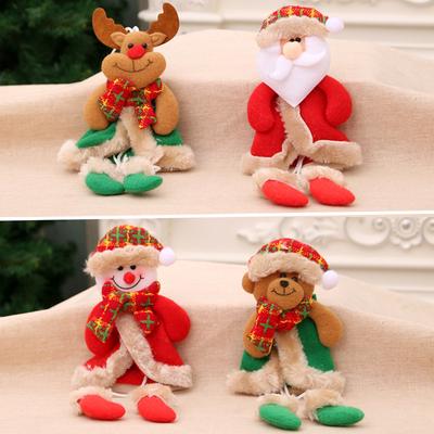 Decorazioni Natalizie Pendenti a Gamba Natalizi Regali di Natale Piccoli Pendenti in Tessuto per Albero di Natale Piccole Bambole