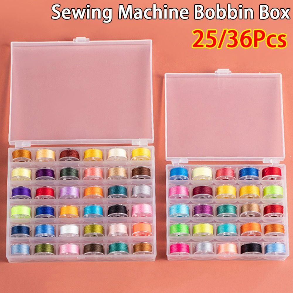 25/36 Pezzi Bobine di Ricambio per Macchine da Cucire Set di Fili da Cucito per Accessori da Ricamo e Cucito