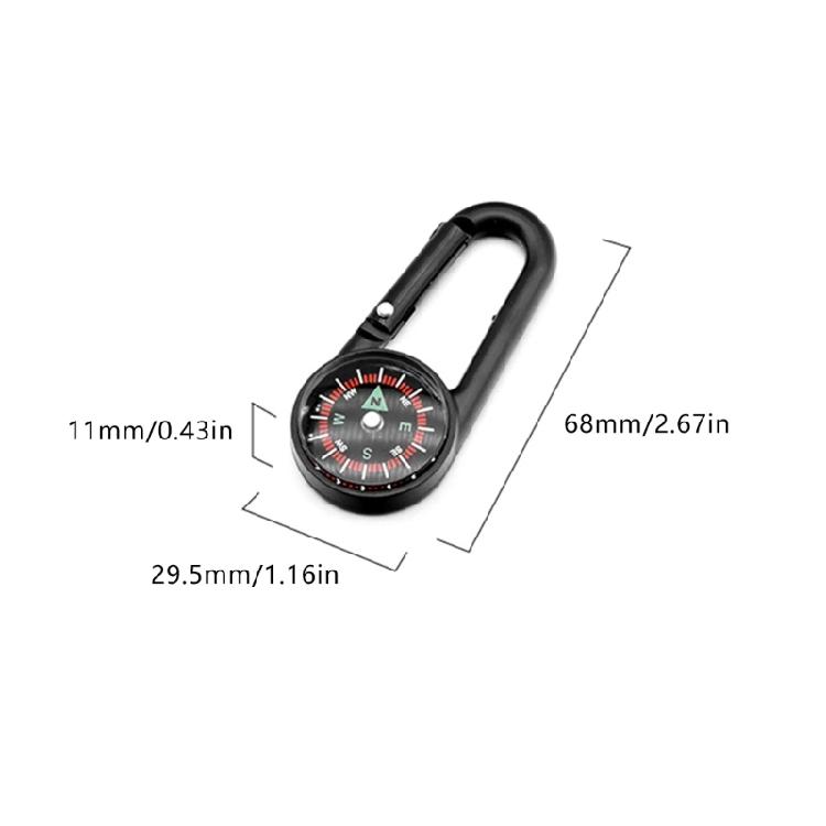 Navigation Tool Compasses for Teen Adults Hiking Fishing Camping Multifunction Keychain Pocket Carabiner Compasses Pendant