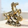 Мініатюрна статуетка щасливого коня з латуні з монетою, символ Китайського Нового року, Фен-шуй, талісман-кінь, прикраса, вінтажна мідна скульптура тварини за гороскопом для багатства, удачі