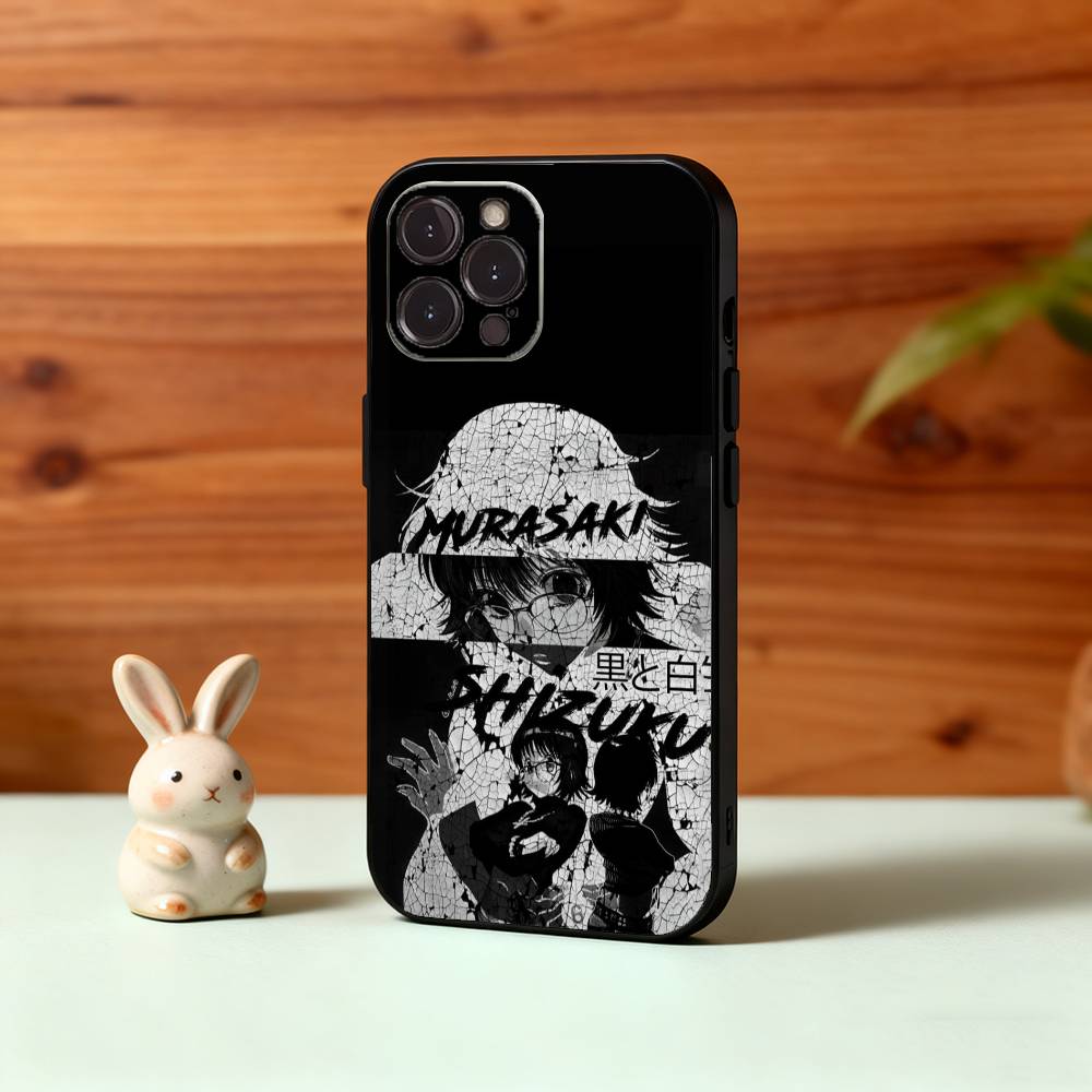 

S-Shizuku H-Hunter M-Murasaki Phone Case For iPhone17,16,15,14,13,12Plus,Pro Max,XS,5G Soft Silicone Black Cover iPhone16e