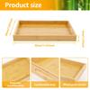 Bamboo Serving Tray with Handles Modern Serving Trays Platter Solid Bamboo Rectangle Decor Platter Ergonomic Bamboo Breakfast