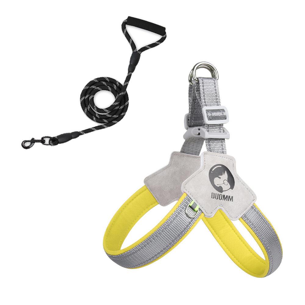 Puppy Chest Harness Saddle Pet Chest Harness Breathable Reflective Dog Leash Set Small & Medium Dog Traveling Products