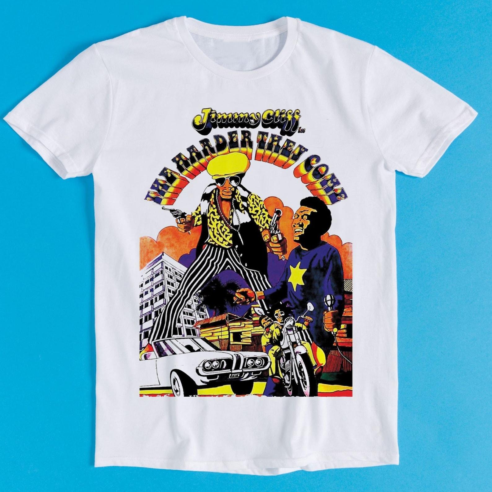 The Harder They Come Poster 70s Jimmy Cliff Film Reggae Music Retro Funny Art Drawing Gamer Anime Cult Meme Movie Gift Tee T-Shirt K1613 S