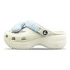 Crocs Classic Platform Clog EVA Eight Stone Made Heartbeating Moment Comfortable Hole Shoes Unisex White