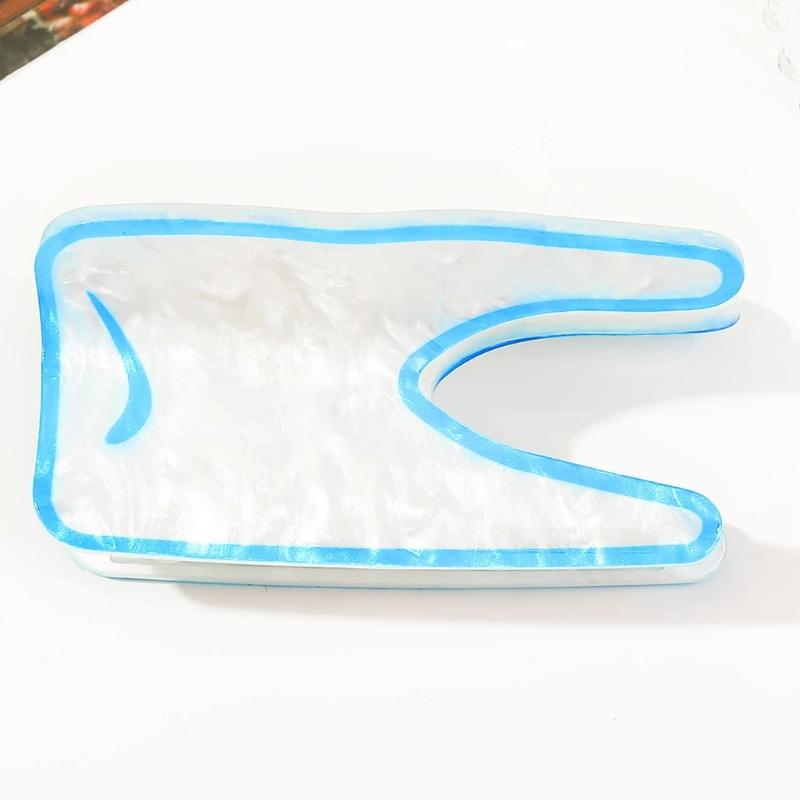 Internet Celebrity Taking Photo Ponytail Hair Claw with Shimmering Novelty Shape Hair Catch for Woman Teens Ponytail