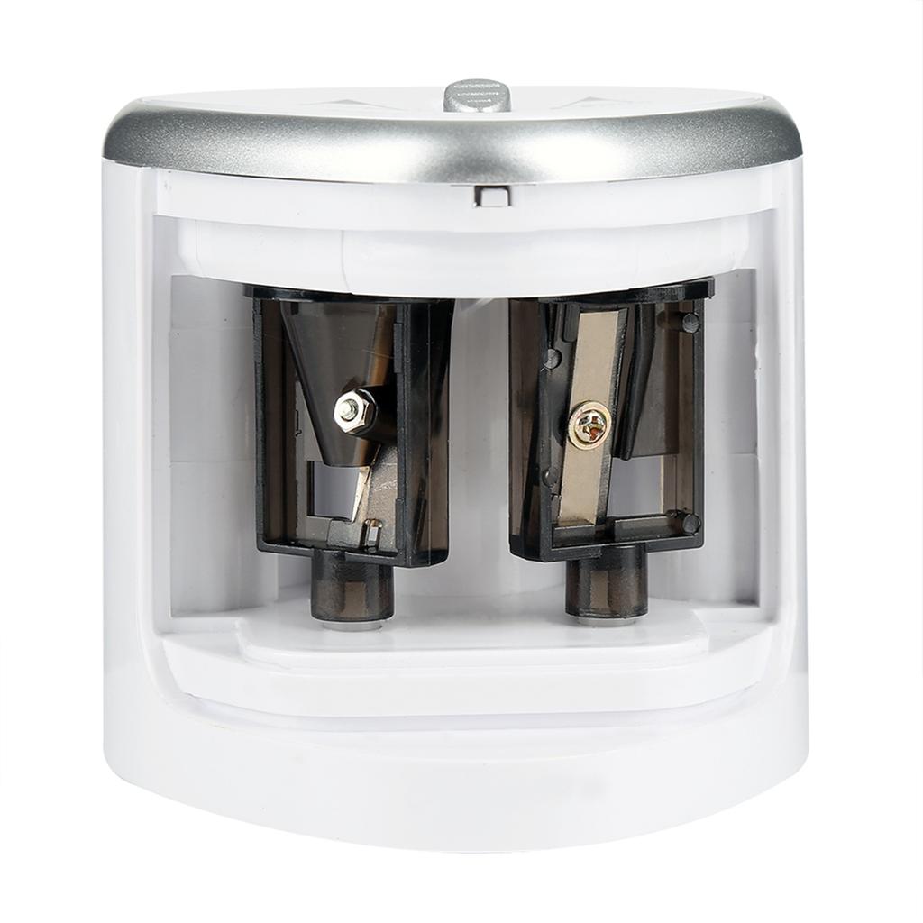 Tenwin Gray Double Holes Electric Pencil Sharpener School  Office Stationery