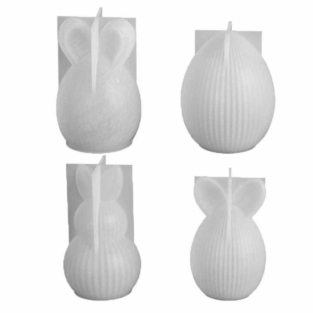 Ostern Silikonformen Ei Hase Kunsthandwerk Geschenk Gießformen Hase Silikonform für DIY Kerzen Seife Gips Handwerk
