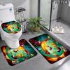 3Pcs Flannel Toilet Mat Set MTSJTrayman Bathroom Rug Bath Carpet Non Slip Home Decor
