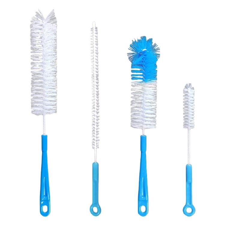 

М яка дротяна щітка для пляшок з довгою ручкою для очищення важкодоступних куточків у чашках синій