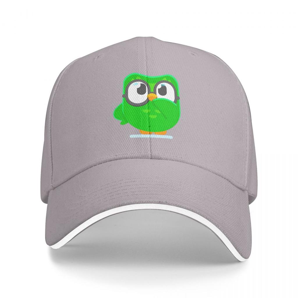 Duolingo Owl Duo Print Baseball Caps Snapback Baseball Hats Breathable Casual Casquette Outdoor Unisex