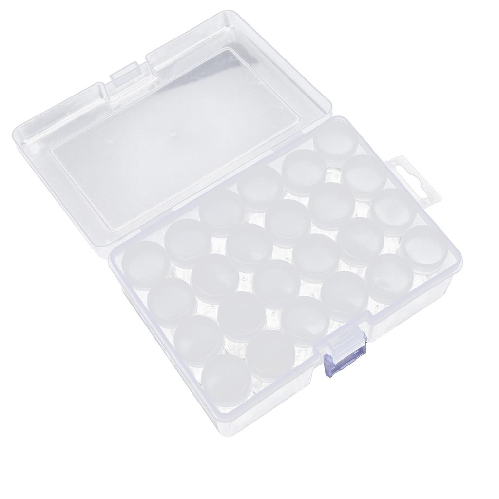 24pcs Diamond Painting Storage Containers Round Storing Bottle with Storage Box Sticker