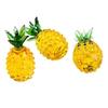 Elegant Crystal Pineapple Figurine Handcrafts Glass Artificial Fruit Art Statue for Stylish Tabletop and Shelves Display