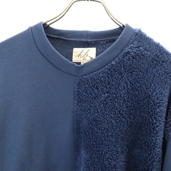 Brand new HB Long sleeve Switching Bore Cut XL Blue Switching trainer Men's Used