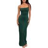 Solid Color Sleeveless Camisole Dress Pure Color Sleeveless Hip Spaghetti Straps Dress