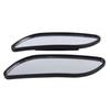 2Pc Black Plastic Shell Glass Blind Spot Rectangular Wide Angle Rear View Mirror