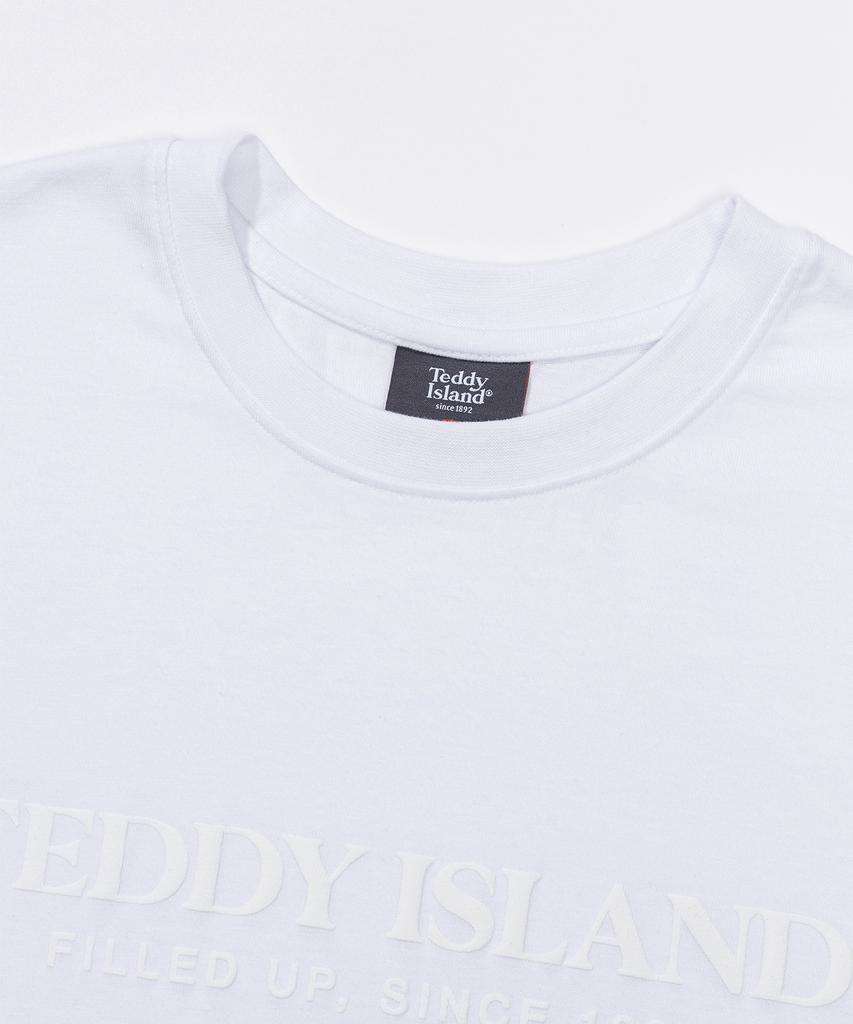 TEDDYISLAND Embossed Logo Short Sleeve White