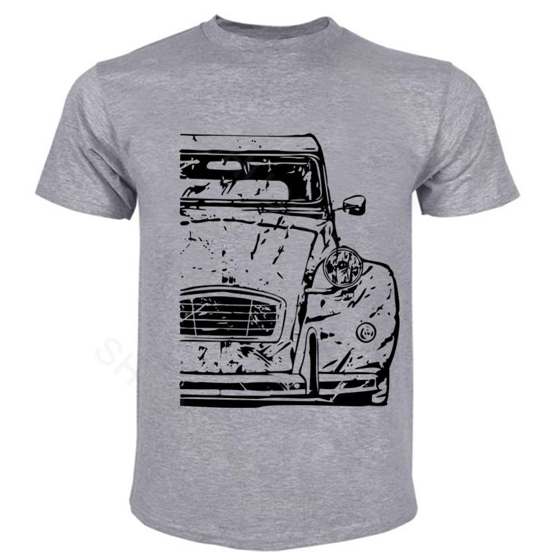 

2Cv TShirt Meliert cotton tshirt men summer fashion t-shirt euro size male crew neck tops men grey t shirt drop shipping 4XL