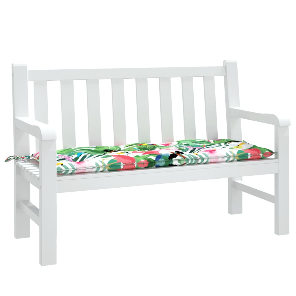 Garden Bench Cushion Multicolor 120x50x7 Cm Fabric