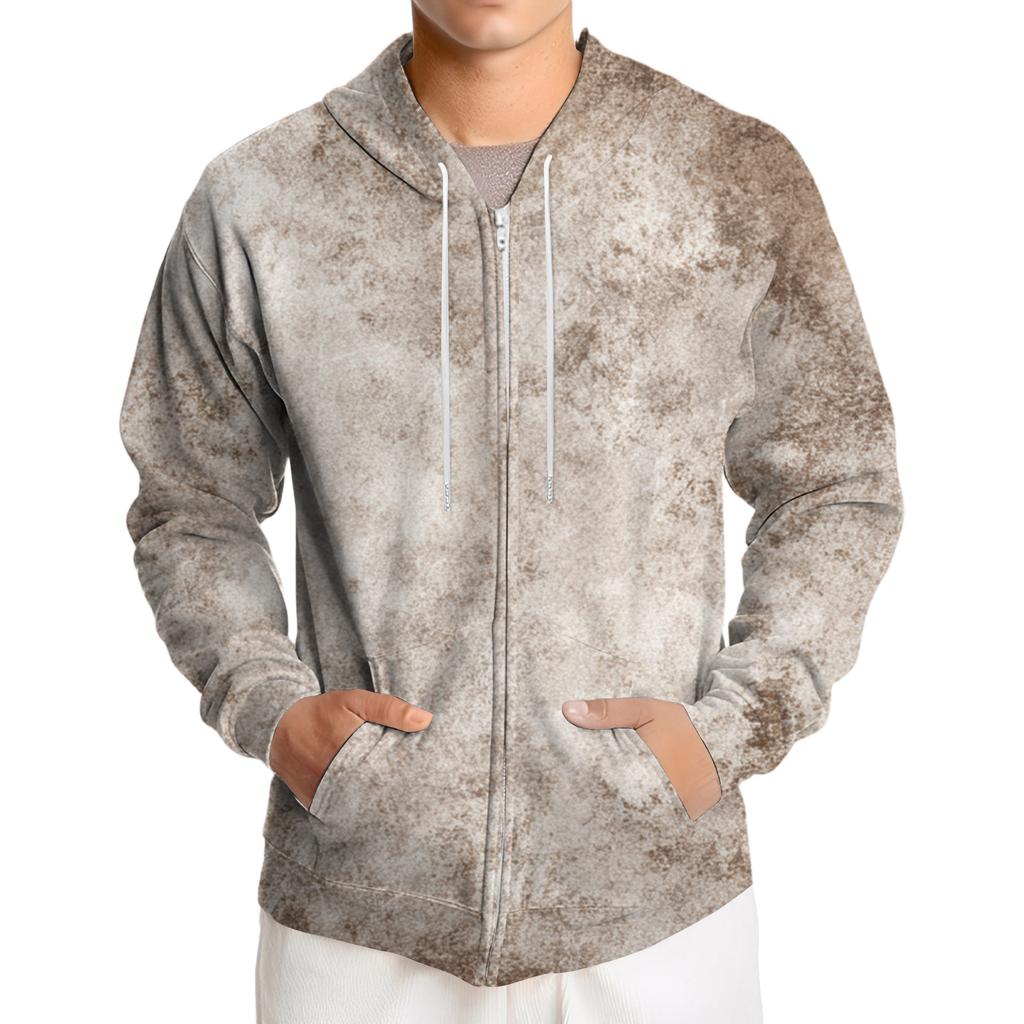 Pánská volná ležérní bunda s kapucí a stahovací šňůrkou