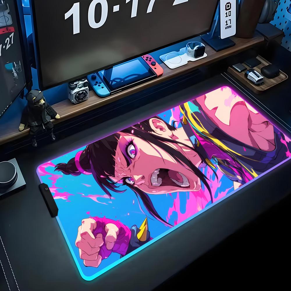 Juri Han Mouse Pad RGB Gaming Mousepad Big LED Pad PC Desk Mat Luminous Mouse Pad Large Keyboard Mats Table Rug With Backlit