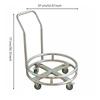 Stainless Steel Soup Bucket Cart Wheeled Insulated Trolley Food Service