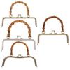 Sewing Craft Metal Purse Frame Iron Bamboo Handle Kiss Clasp Lock for Handmade Bag and DIY Purse Supplies