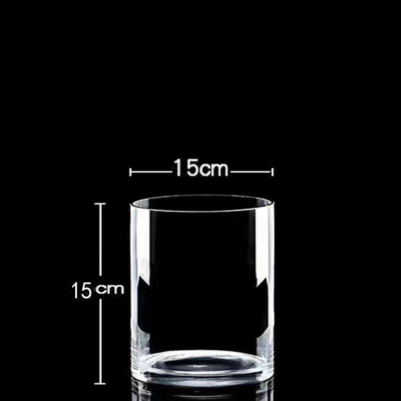 Transparent Glass Flower Vase & Hydroponic Container - Floor Ornament