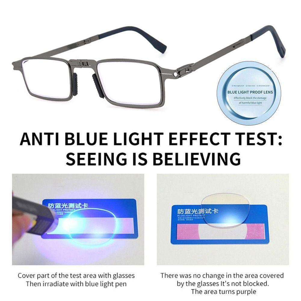 Blue Ray Blocking Anti-Blue Light Reading Glasses Folding Portable Optical Spectacle Eyeglass Eye Protection With Glasses Bag