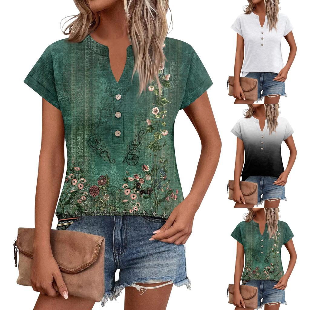 Damen Sommer Tops Casual Rüschen Kurzarm Rundhalsausschnitt Lose Plissee T Shirts