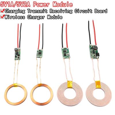 5V 1A/2A Power Supply Wireless Charger Transmitter Receiver Terminal Circuit Board Module for DIY Phone