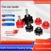 Bakelite Five-Star Handles with Hand-Tightening Rubber-Headed Screws