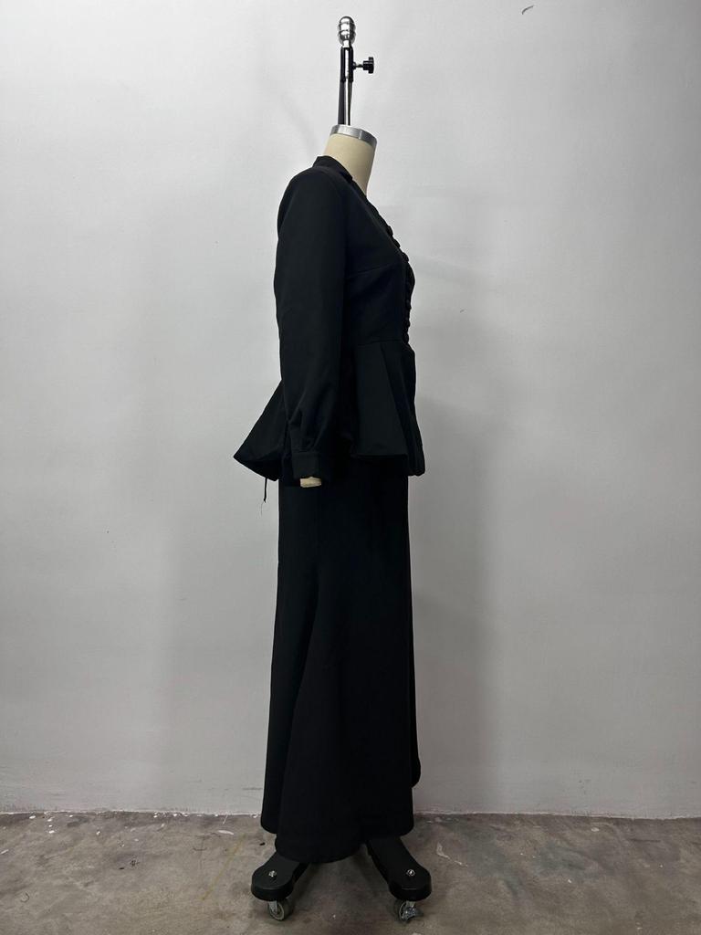 2025 Autumn Elegance: Women's Long-Sleeve Suit and Hip-Hugging Skirt Set