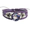 Sewerslvt Schizofrenia Dnb Cover Album Cartoon Creative Button Rope Button Purple Leather Bracelet Jewelry Charm Fans Gift