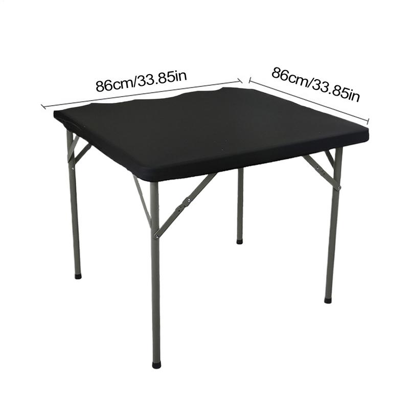 Square Table Cloth Square Fitted Table Cover Stretch Desk Topper 34x34 Inch Stretchable Cocktail Tablecloth For Camping Outdoor