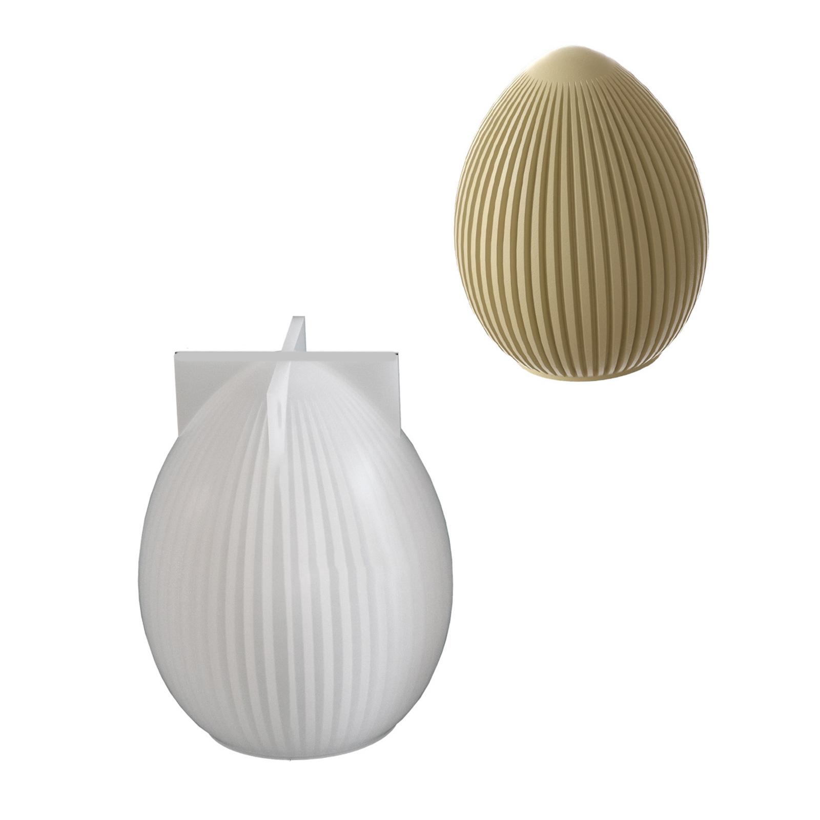 Holiday Candle Silicone Mould Striped Easter Hare Eggs Silicone Mould Baking Mould for Making Candle Soap Chocolate