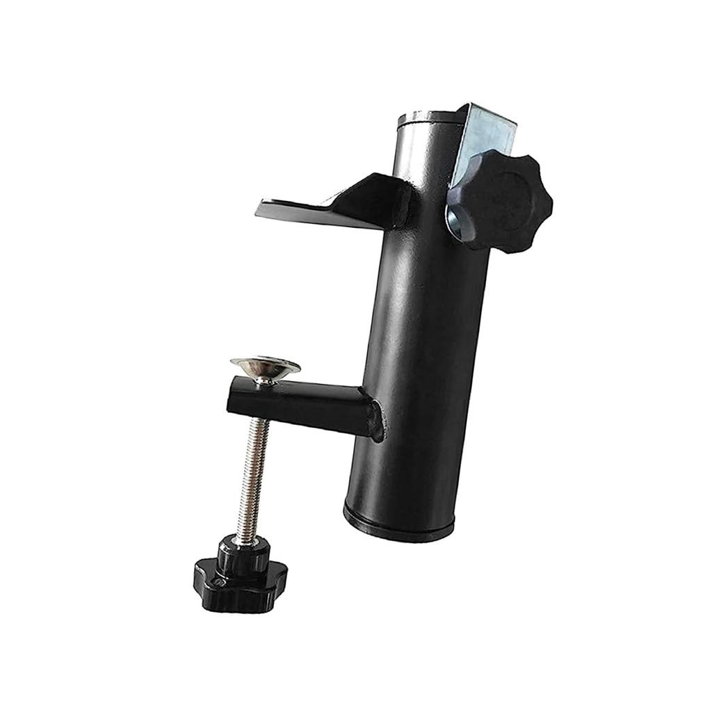 Portable and Multi-functional Outdoor Umbrella Stand Balcony Sunshade Umbrella Holder Bench Umbrella Fixing Clip Black