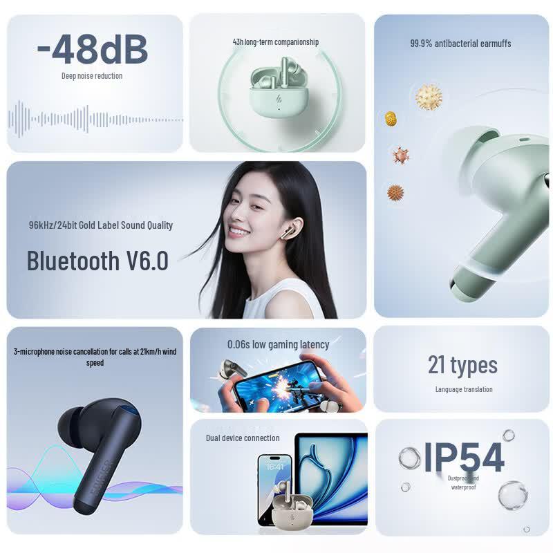 EDIFIER Lolli Pro SE True Wireless ANC Translation Earbuds