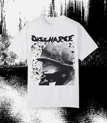 T-shirt a Scarica Bidirezionale Vintage Crust Punk Hardcore Chaos UK Crass Mob 47 Doom