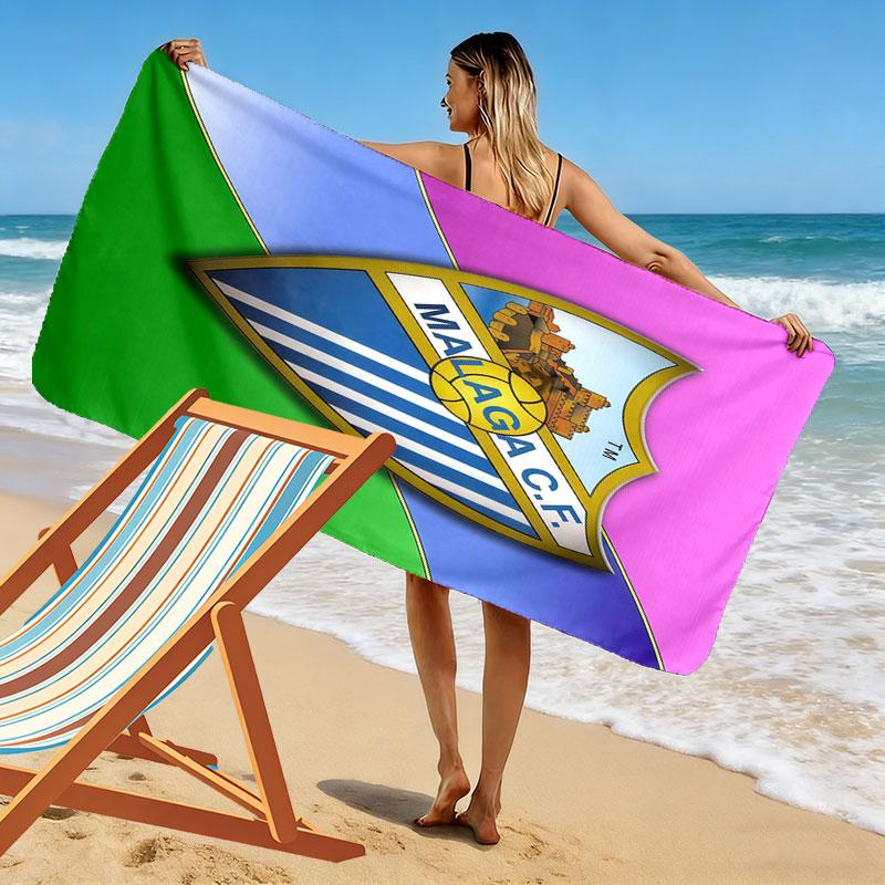 Málaga C.F. Poster Beach Towel, Large Soft Quick Dry Towel for Beach Camping Swimming