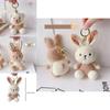 Cute Bunny Plush Doll With Pp Cotton Filling For Keyring And Collector