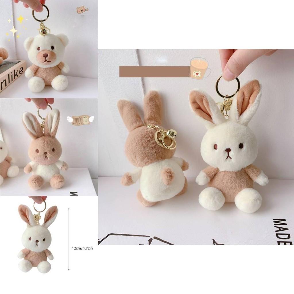 Cute Bunny Plush Doll With Pp Cotton Filling For Keyring And Collector