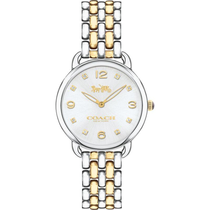 

Coach Delancey Slim Silver Dial Ladies Two Tone Watch 14502784