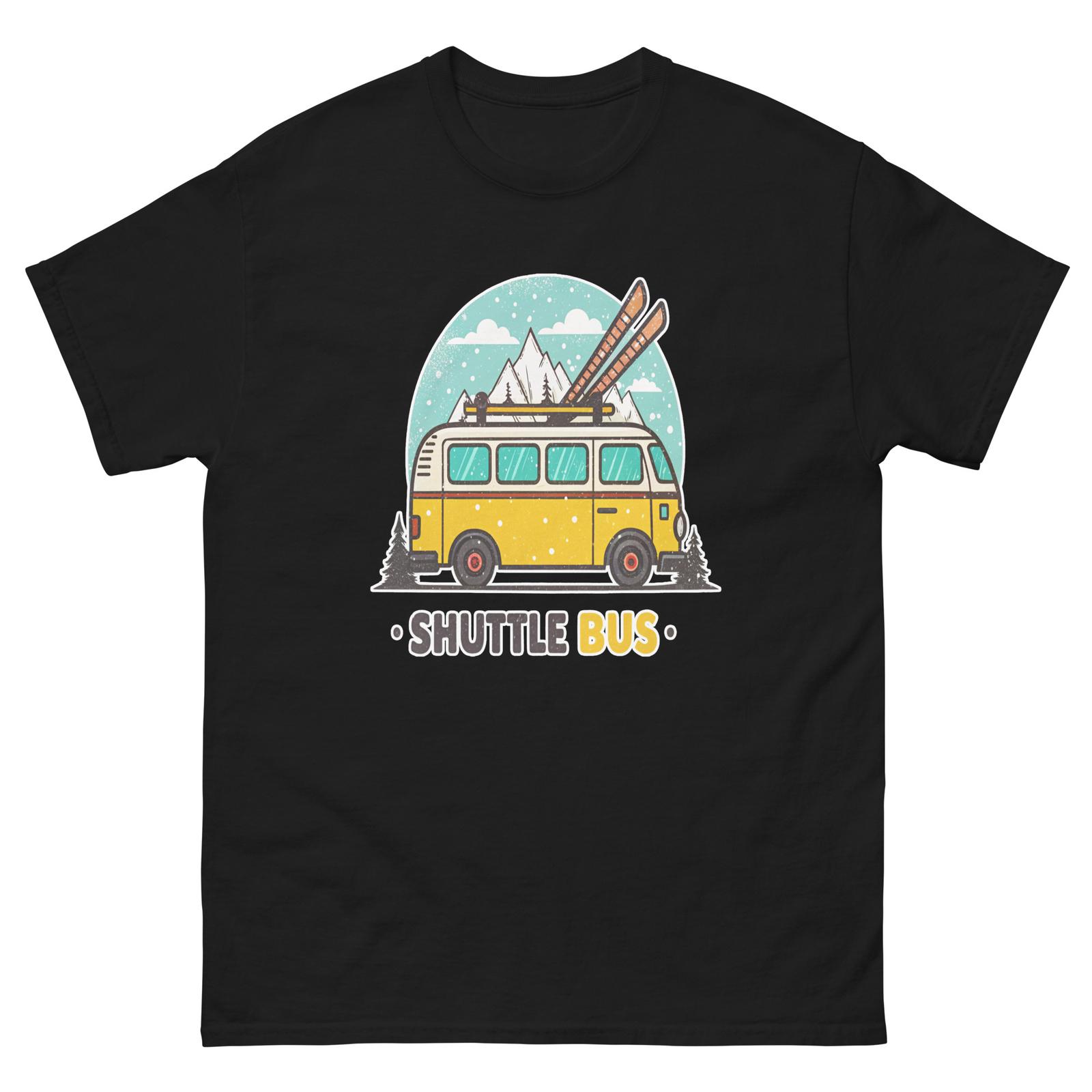 Shuttle Bus Mountain Ski Resort Town T-Shirt S