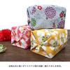 Komon Kobo Balloon Pouch Sakura (Navy) Cosmetic Nishiki Chirimen Kyoto Wa KOMONO Edo 0110