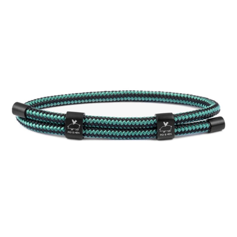 

PIG & HEN Double Little Louis Bracelet - Patina Green X Black X Black L
